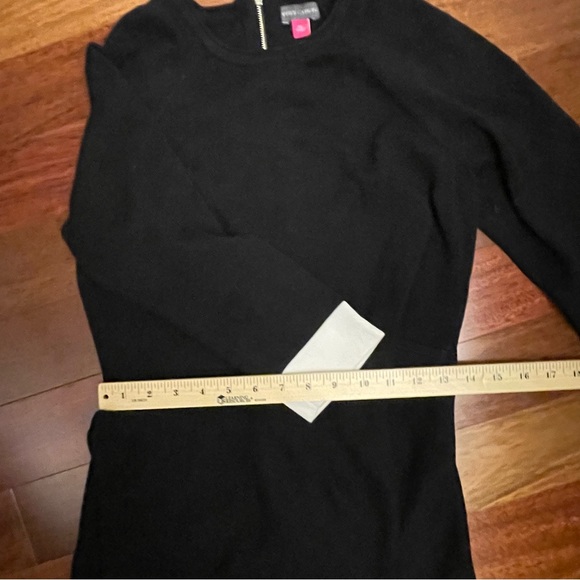 Vince Camuto Black Dress with Cream Cuffs - Picture 7 of 8
